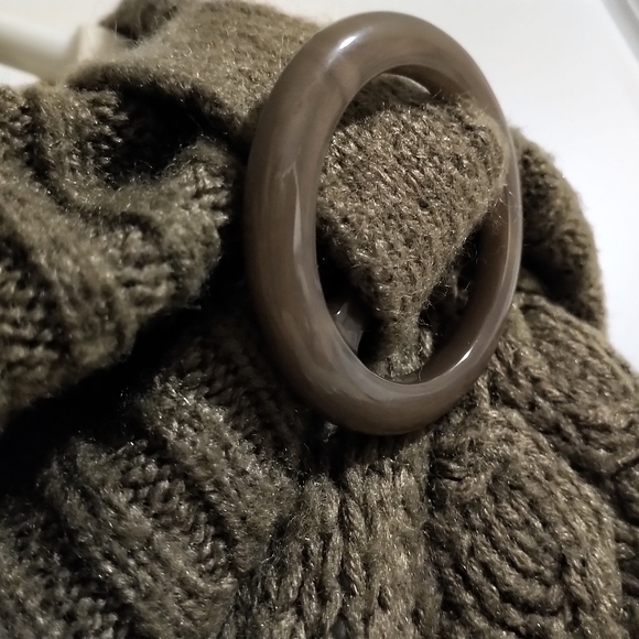 ✨SALE: 3 for $25!✨ Suzy Shier Brown Cowl Neck Sweater - small - Picture 3 of 6